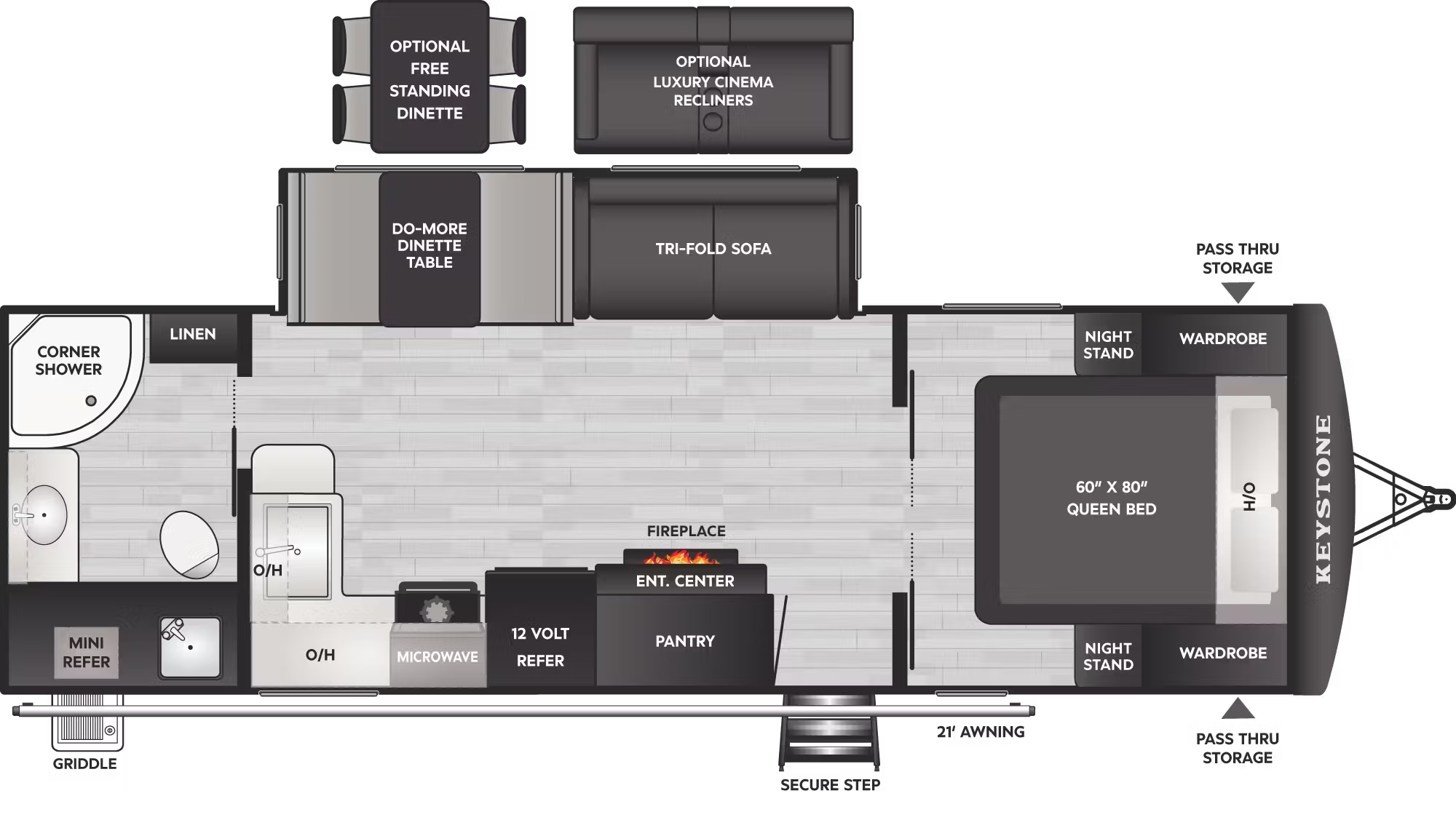 View 2026 Keystone Passport SL Series 2605RB complete specs and manufacturer brochures