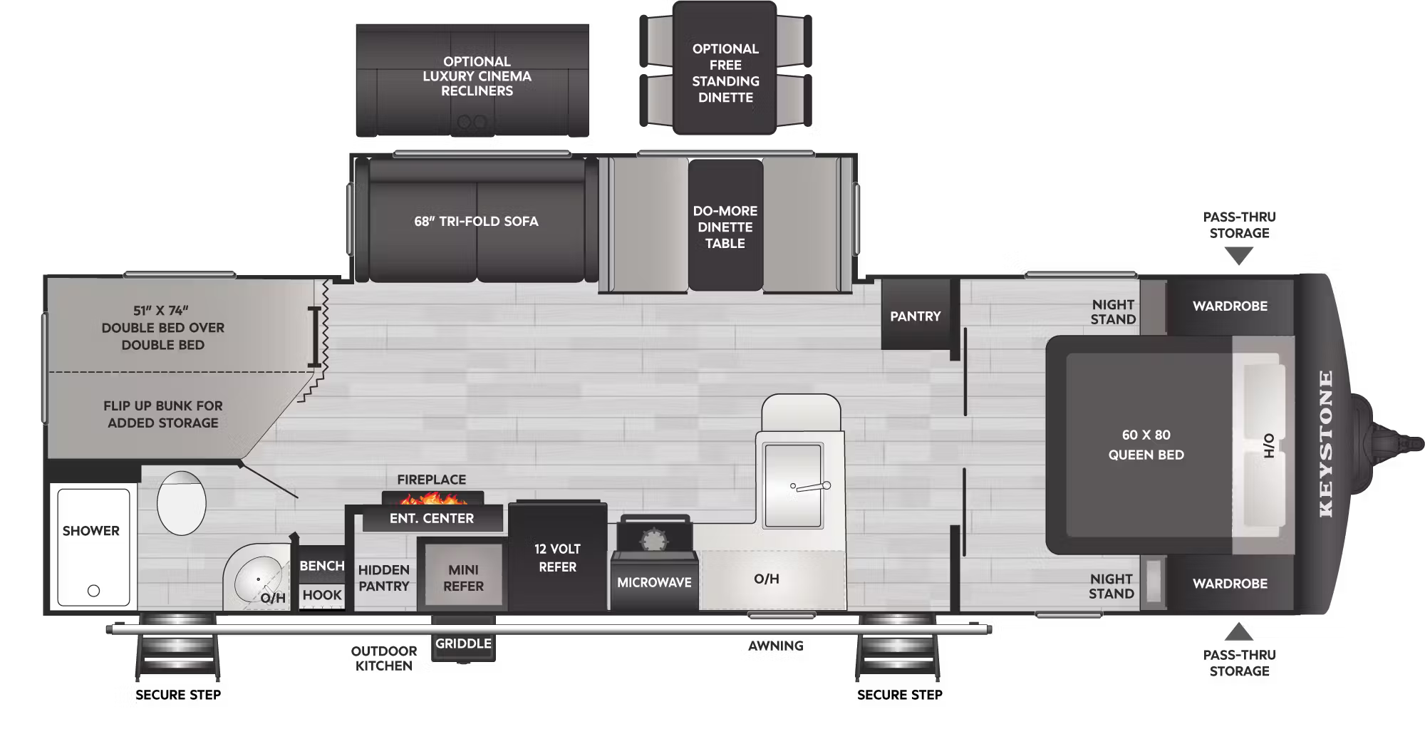 View 2026 Keystone Passport SL Series 2900BHWE complete specs and manufacturer brochures
