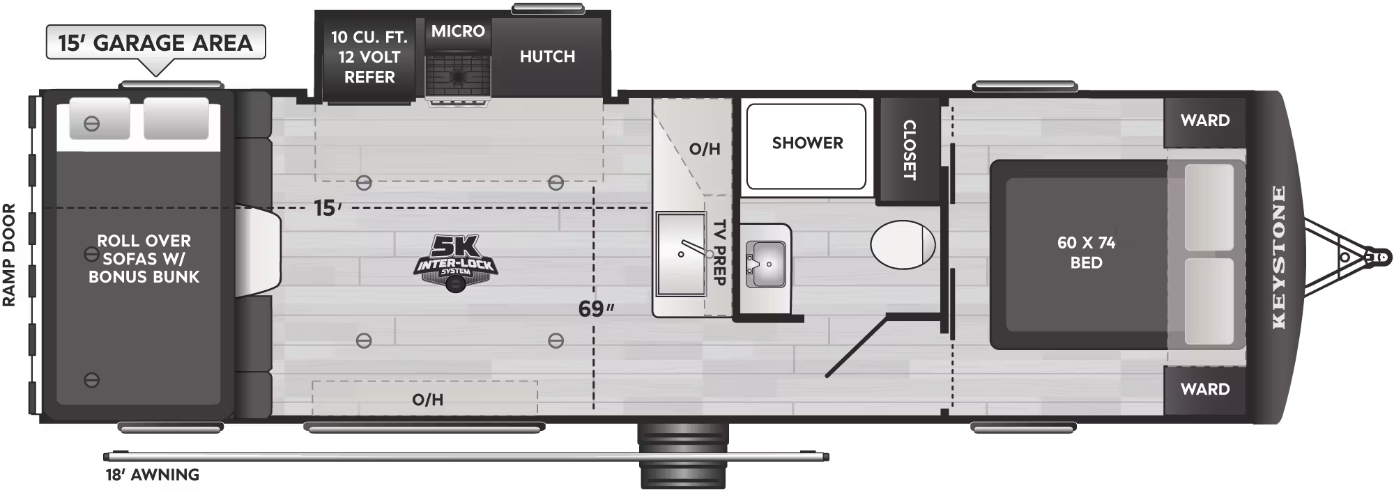 View 2026 Keystone Raptor Carbon 30WFO complete specs and manufacturer brochures