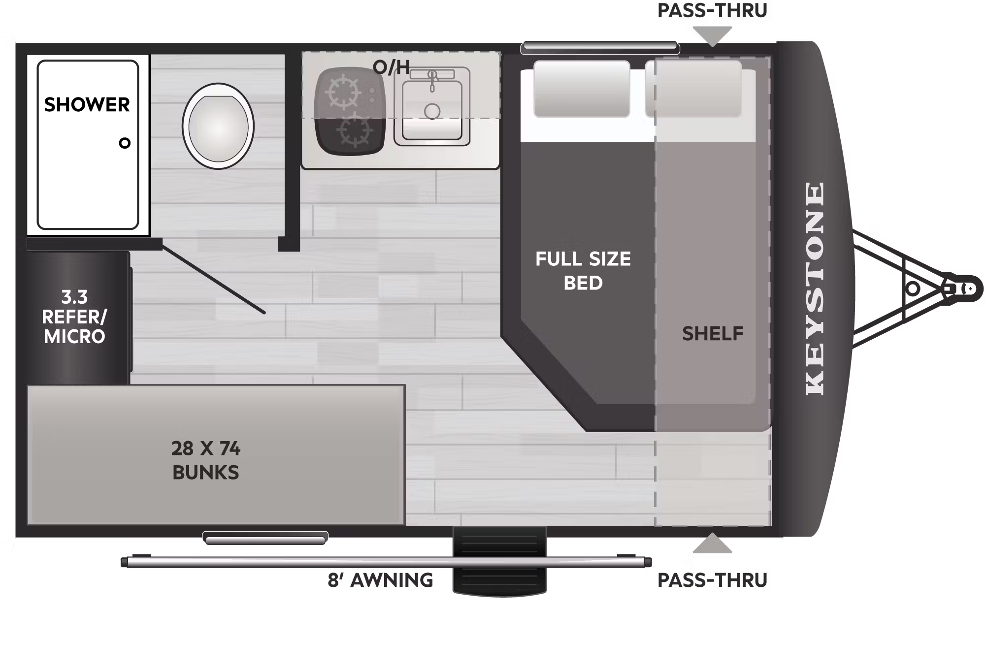 View 2026 Keystone Springdale Mini 1300BH complete specs and manufacturer brochures