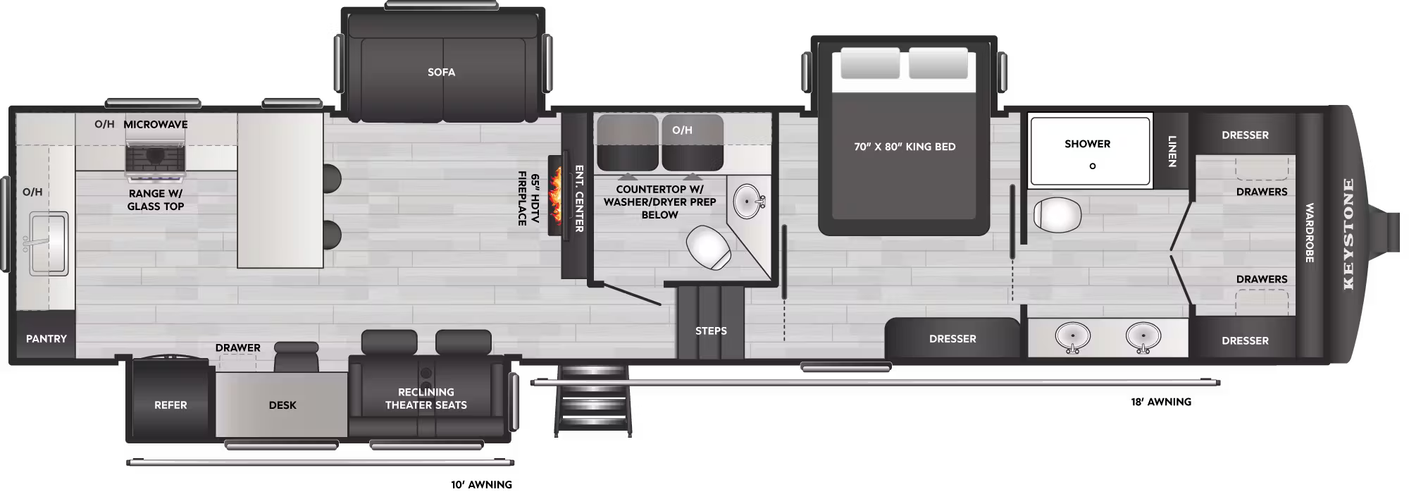 View 2026 Keystone Sprinter 3840LRK complete specs and manufacturer brochures