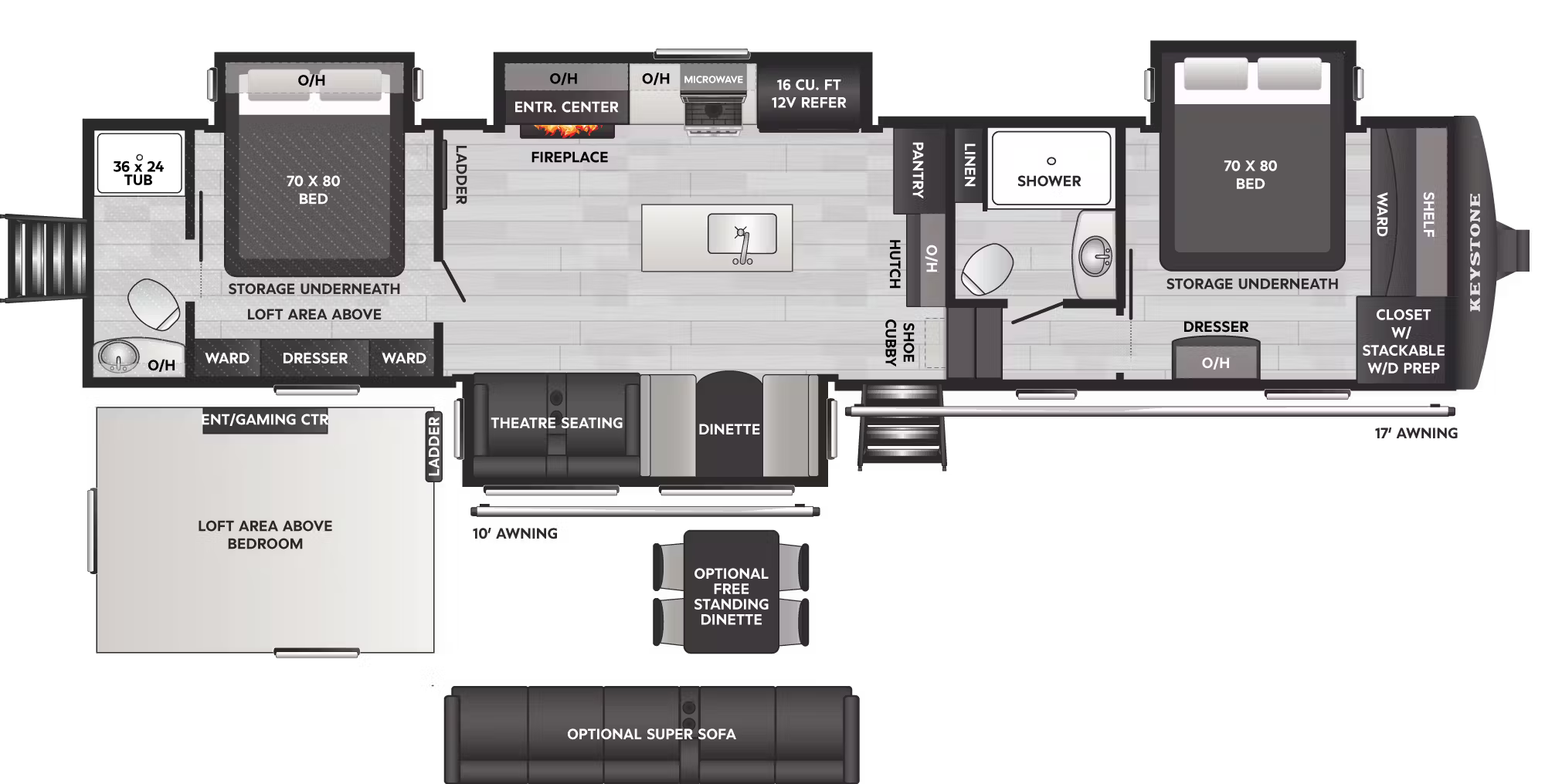 View 2026 Keystone Sprinter 3920DSL complete specs and manufacturer brochures