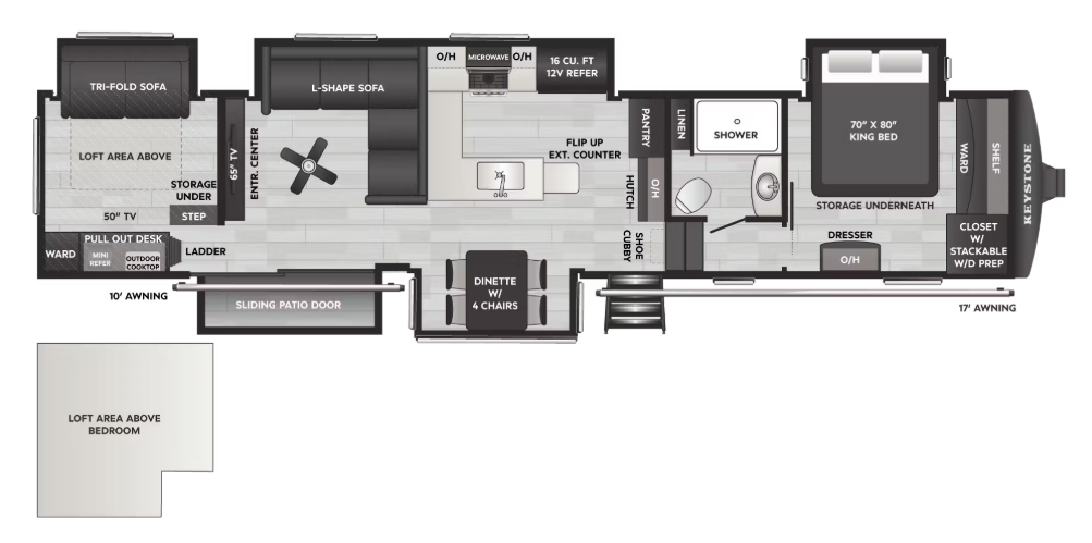 View 2026 Keystone Sprinter 3950SSP complete specs and manufacturer brochures