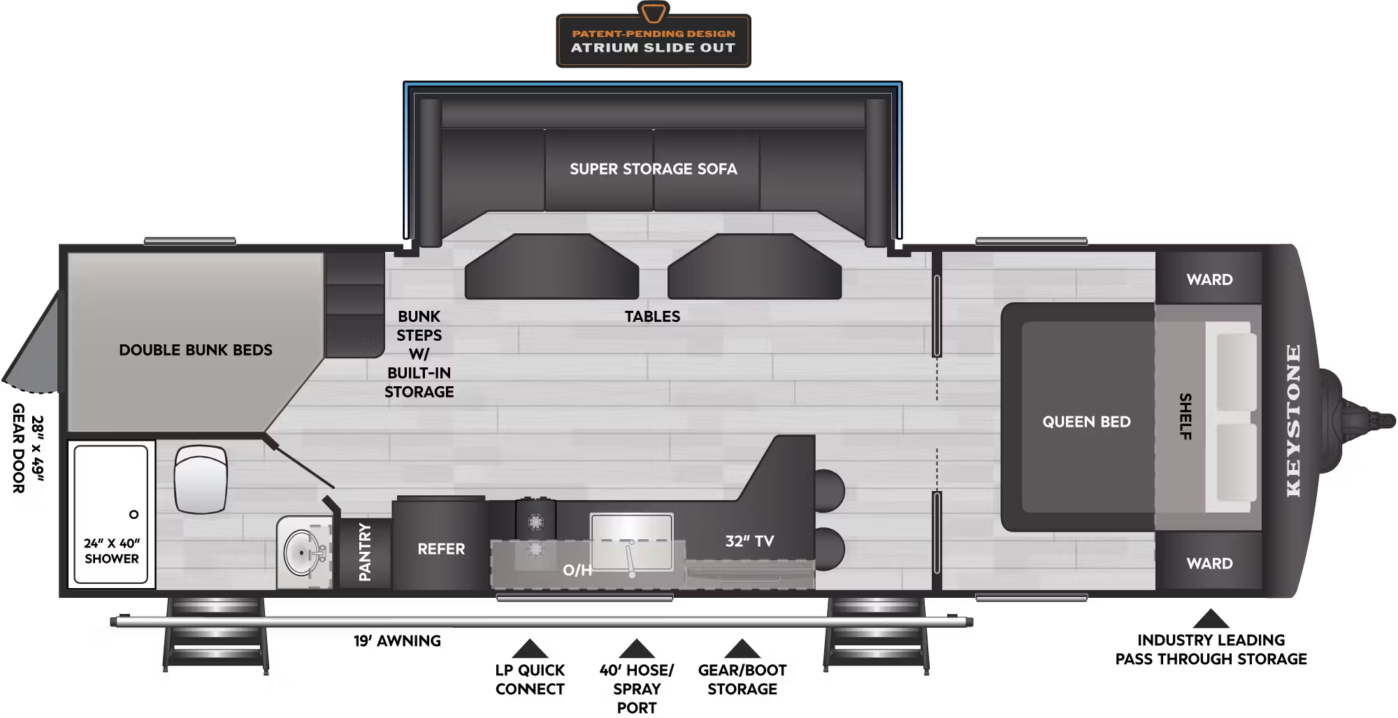 View 2026 Keystone Walkabout 26MAX complete specs and manufacturer brochures
