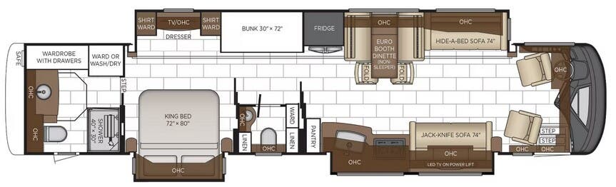 View 2026 Newmar London Aire 4540 (Freightliner) complete specs and manufacturer brochures