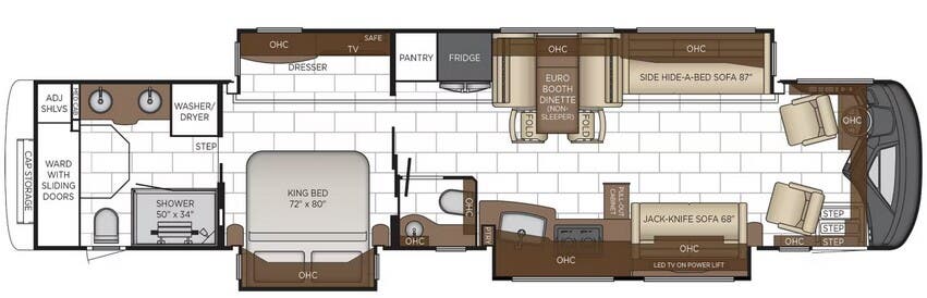 View 2026 Newmar London Aire 4551 (Freightliner) complete specs and manufacturer brochures