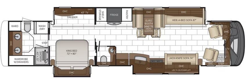 View 2026 Newmar London Aire 4595 (Freightliner) complete specs and manufacturer brochures