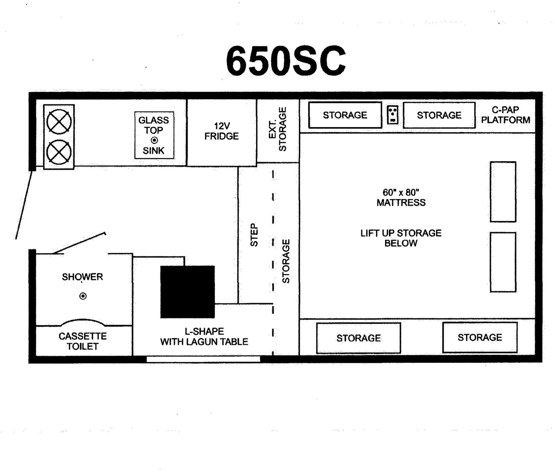View 2026 Northstar 650SC Base complete specs and manufacturer brochures