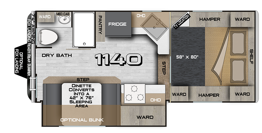 View 2026 Northwood Arctic Fox Camper 1140 complete specs and manufacturer brochures
