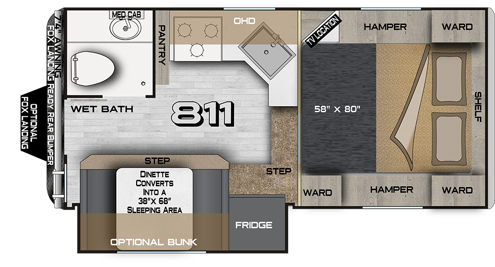 View 2026 Northwood Arctic Fox Camper 811 complete specs and manufacturer brochures