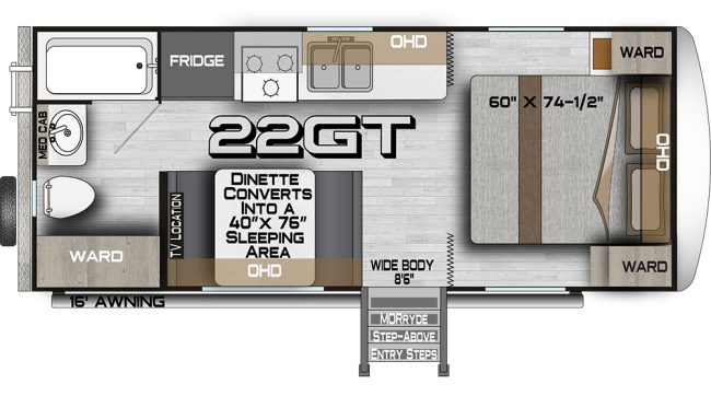 View 2026 Northwood Arctic Fox Edge 22GT complete specs and manufacturer brochures