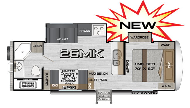 View 2026 Northwood Arctic Fox Edge 26MK complete specs and manufacturer brochures