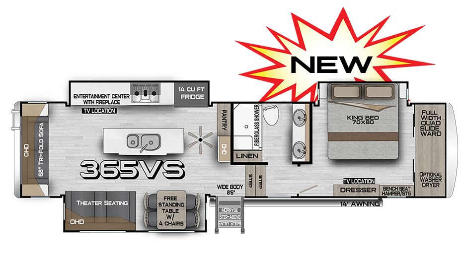View 2026 Northwood Arctic Fox NXT 365VS complete specs and manufacturer brochures