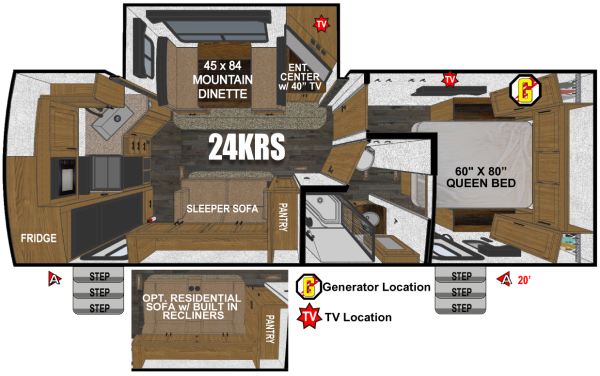 View 2026 Outdoors RV Back Country 24KRS complete specs and manufacturer brochures