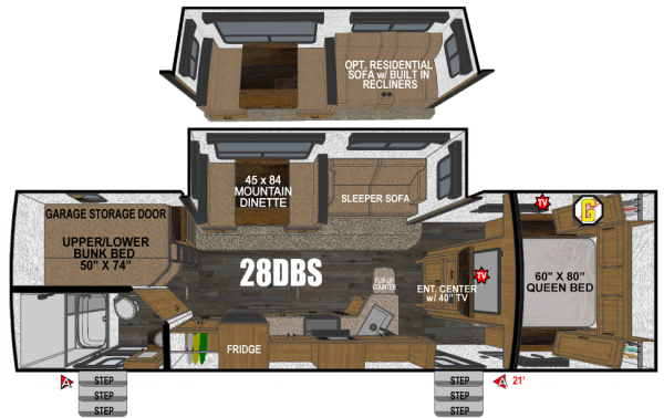 View 2026 Outdoors RV Back Country 28DBS complete specs and manufacturer brochures