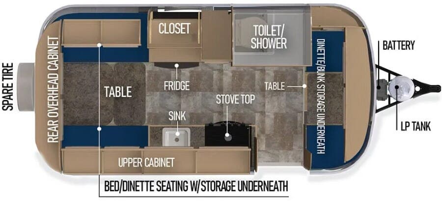 View 2026 Scamp 16 Deluxe Layout A complete specs and manufacturer brochures