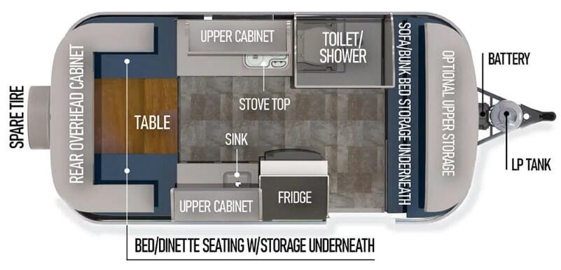 View 2026 Scamp 16 Standard Layout 4 complete specs and manufacturer brochures
