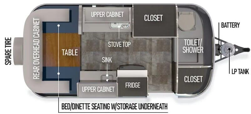 View 2026 Scamp 16 Standard Layout 5 complete specs and manufacturer brochures