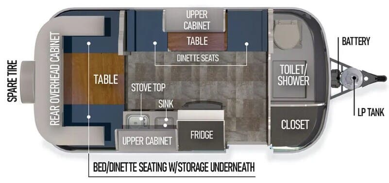 View 2026 Scamp 16 Standard Layout 6 complete specs and manufacturer brochures