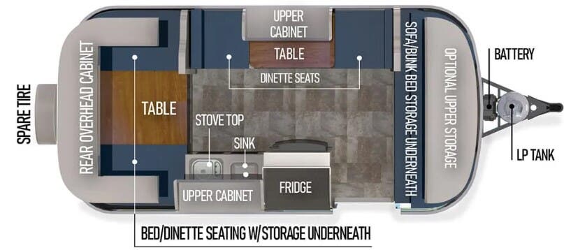View 2026 Scamp 16 Standard Layout 7 complete specs and manufacturer brochures