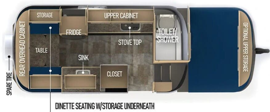 View 2026 Scamp 19 Deluxe Layout B complete specs and manufacturer brochures