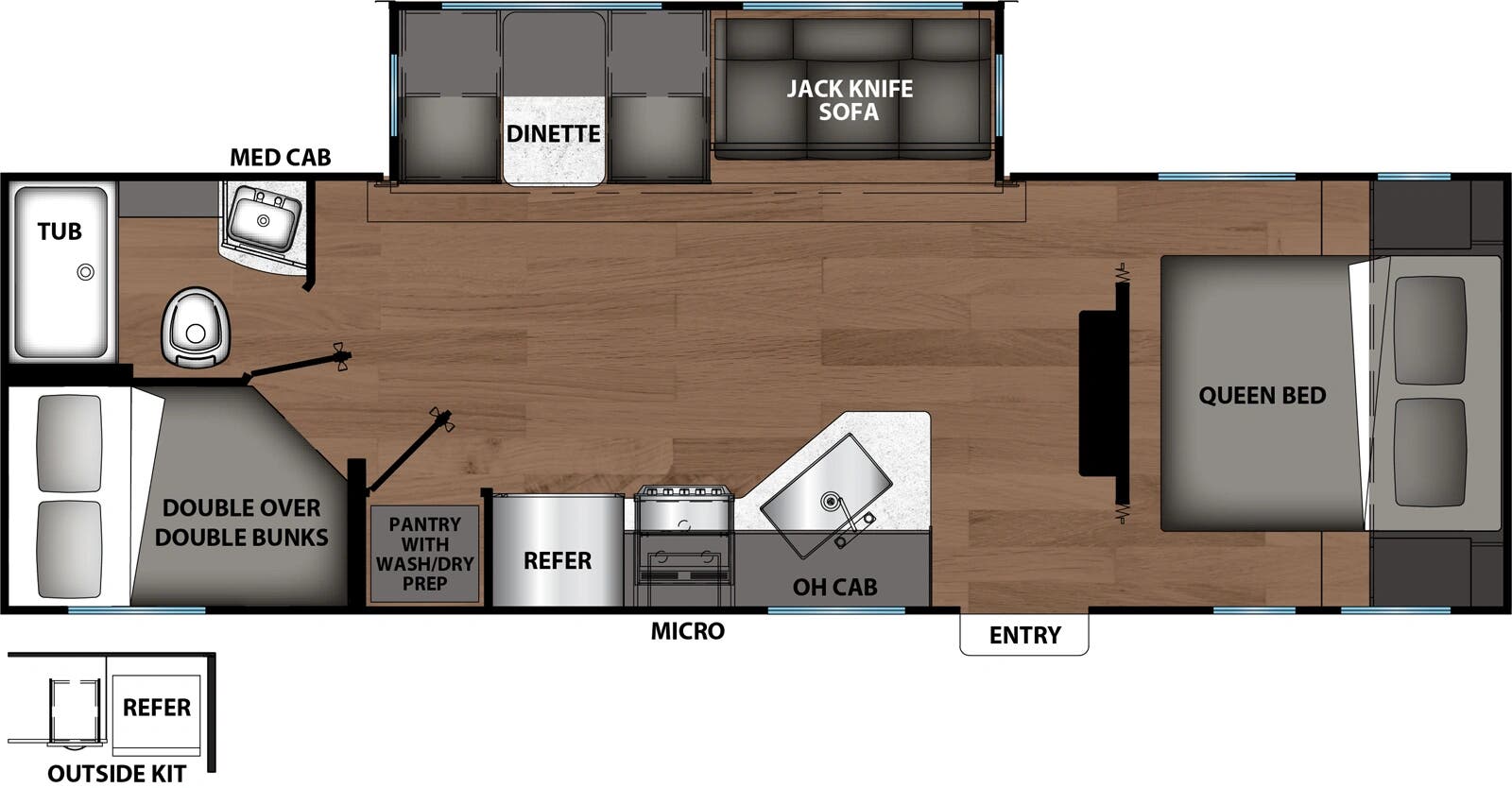View 2026 Shasta I-5 527BHS complete specs and manufacturer brochures