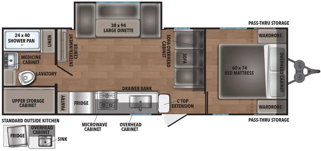 View 2026 Shasta Shasta 25RB complete specs and manufacturer brochures