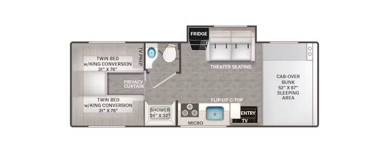 View 2026 Thor Motor Coach Chateau Sprinter 24LV complete specs and manufacturer brochures