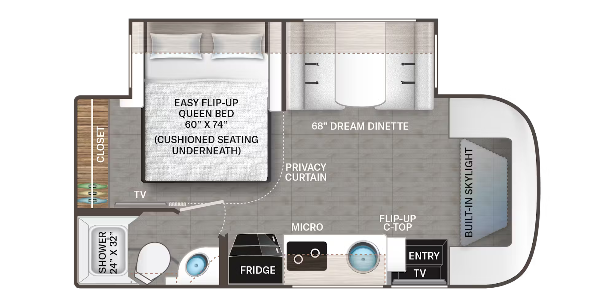 View 2026 Thor Motor Coach Compass 23TW complete specs and manufacturer brochures