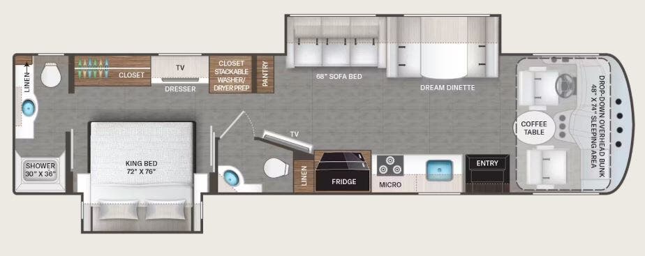 View 2026 Thor Motor Coach Hurricane 35G complete specs and manufacturer brochures