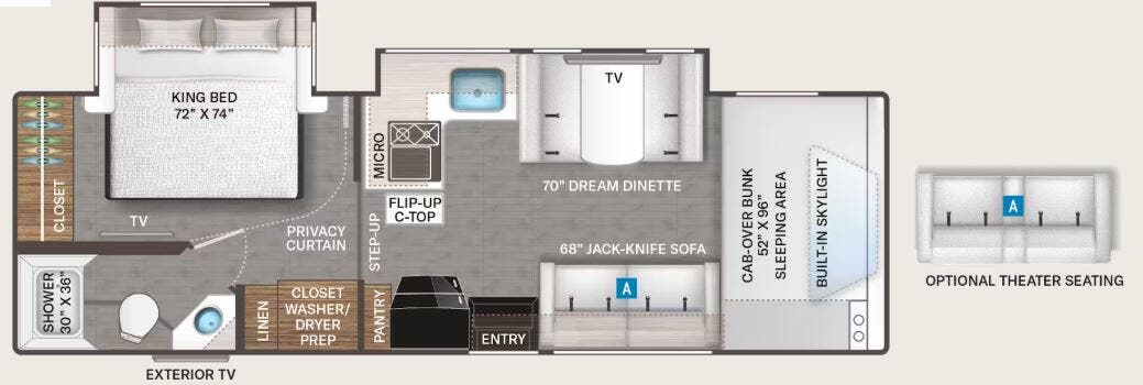 View 2026 Thor Motor Coach Quantum KW29 complete specs and manufacturer brochures