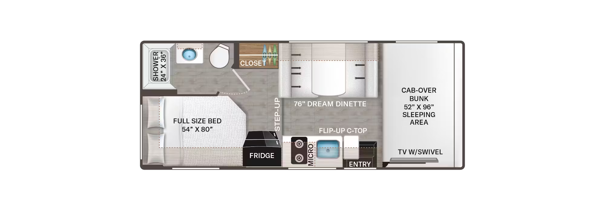 View 2026 Thor Motor Coach Quantum LC21 (Chevy) complete specs and manufacturer brochures