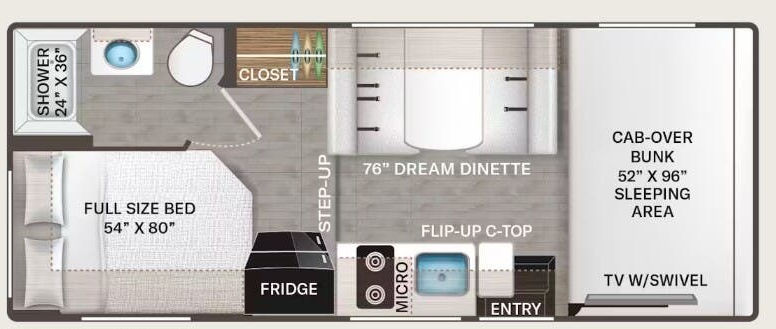 View 2026 Thor Motor Coach Quantum LC21 (Ford) complete specs and manufacturer brochures