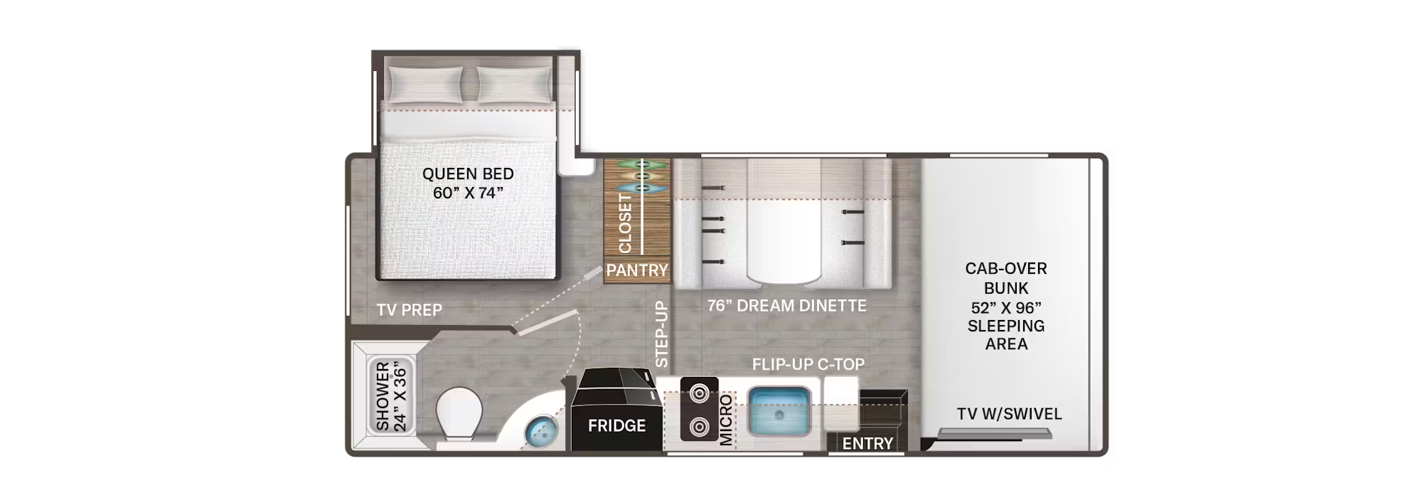 View 2026 Thor Motor Coach Quantum LZ22 (Chevy) complete specs and manufacturer brochures