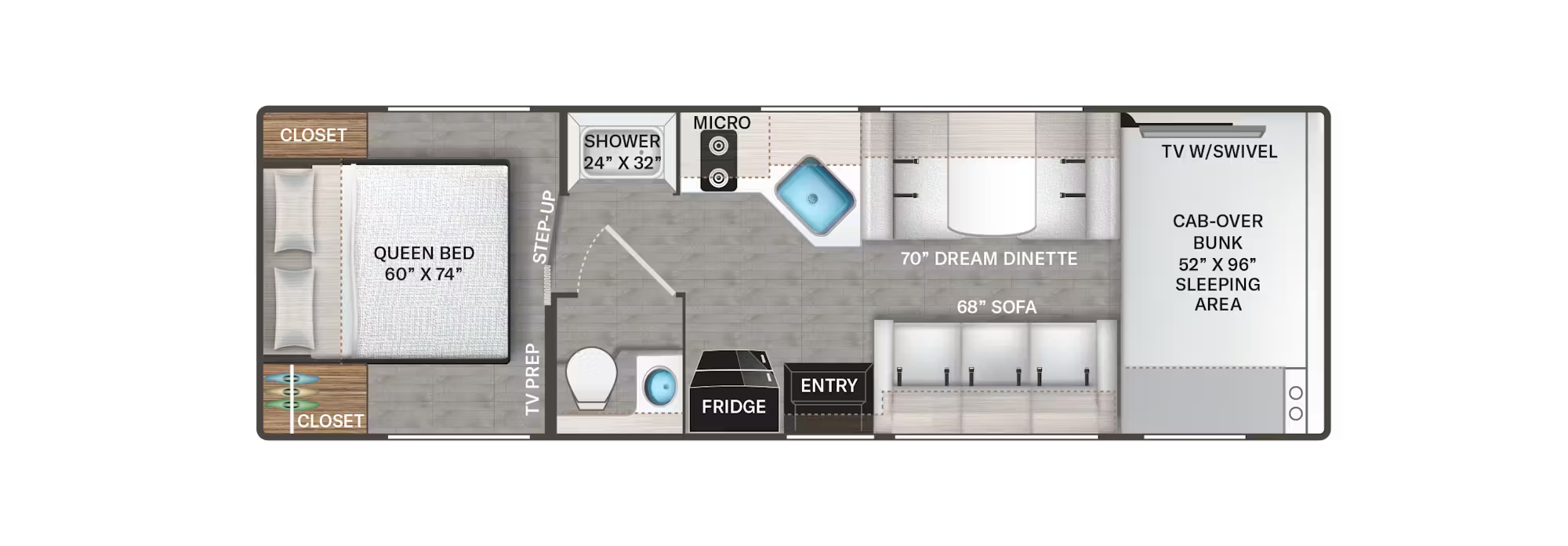 View 2026 Thor Motor Coach Quantum LZ28 (Chevy) complete specs and manufacturer brochures