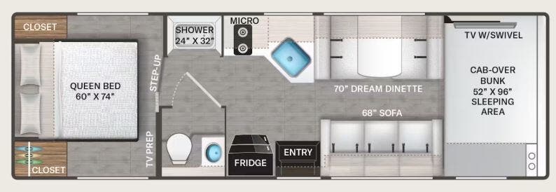 View 2026 Thor Motor Coach Quantum LZ28 (Ford) complete specs and manufacturer brochures