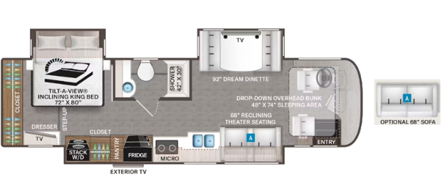 View 2026 Thor Motor Coach Riviera 34SD complete specs and manufacturer brochures