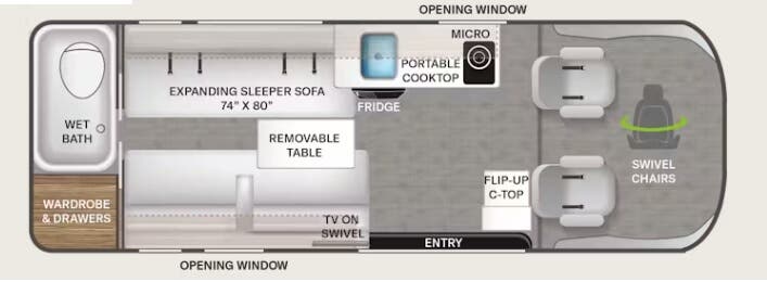 View 2026 Thor Motor Coach Tellaro 20L complete specs and manufacturer brochures