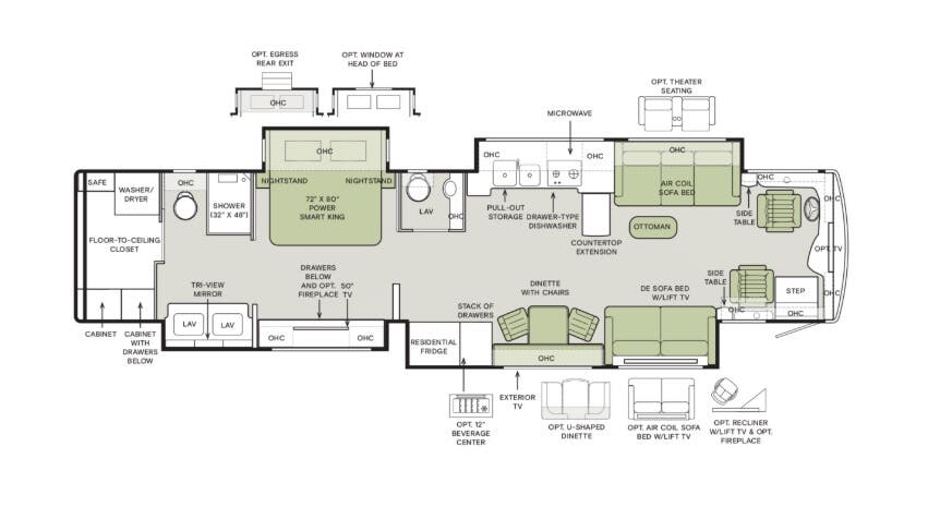 View 2026 Tiffin Allegro Bus 45 OPP complete specs and manufacturer brochures