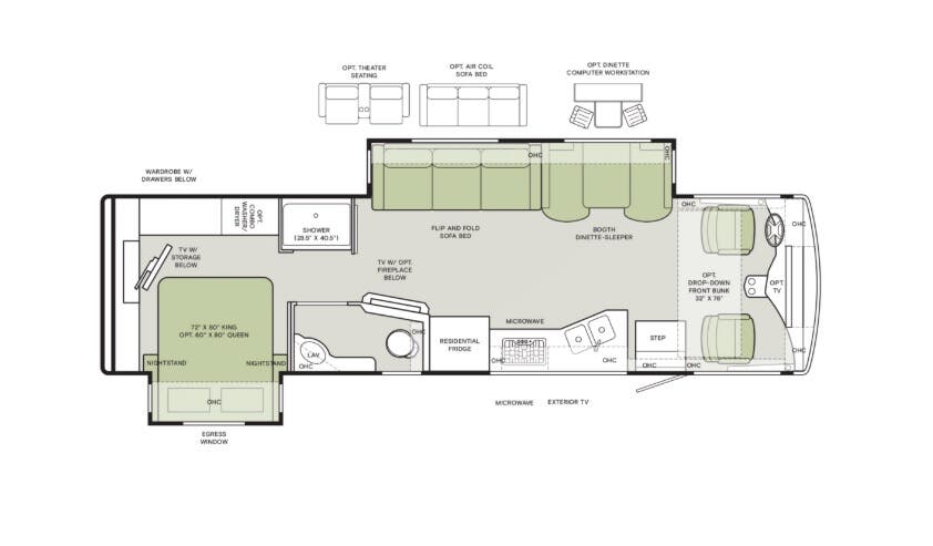 View 2026 Tiffin Open Road Allegro 32 SA complete specs and manufacturer brochures