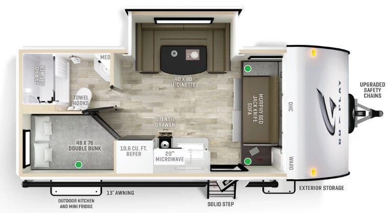 View 2026 Wayfinder Go Play 188BHS complete specs and manufacturer brochures