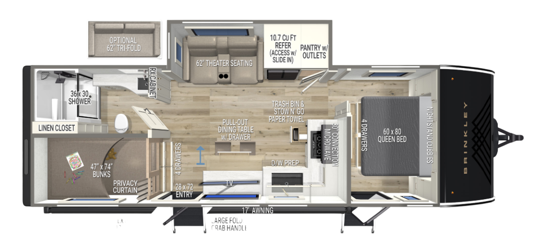 View 2027 Brinkley RV Model Ix 24x complete specs and manufacturer brochures