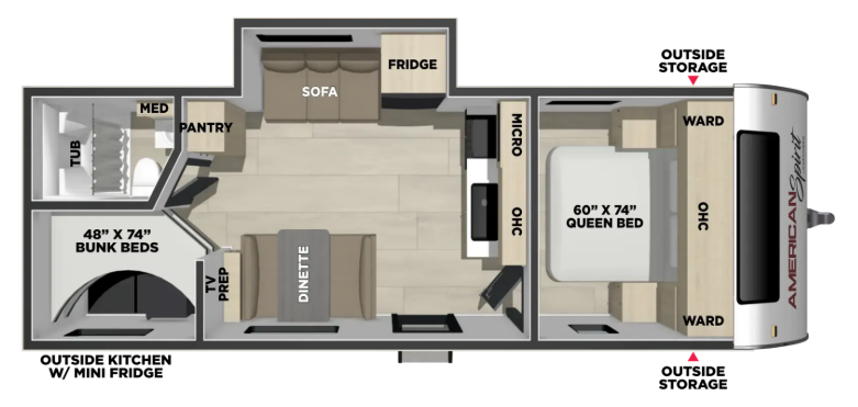 View 2027 Coachmen American Spirit DLX 5250RS complete specs and manufacturer brochures