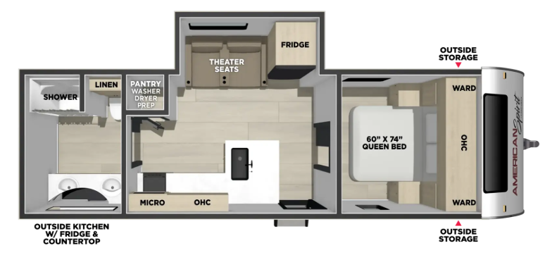 View 2027 Coachmen American Spirit DLX 5260RBS complete specs and manufacturer brochures