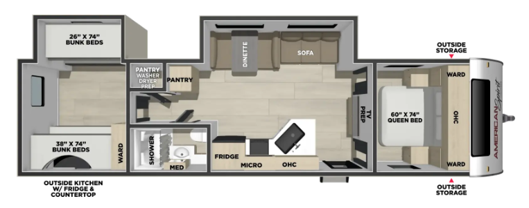 View 2027 Coachmen American Spirit DLX 5320BEDS complete specs and manufacturer brochures