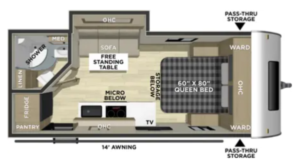 View 2027 Coachmen Freedom Express Select 19SE complete specs and manufacturer brochures
