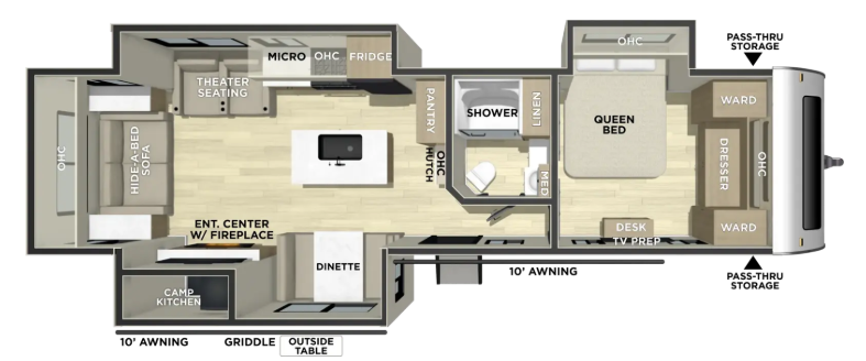 View 2027 Coachmen Freedom Express Ultra Lite 324RLDS complete specs and manufacturer brochures