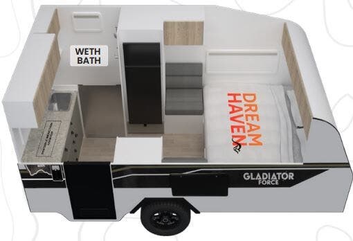 View 2027 Dreamhaven RV Gladiator Force Double Bed complete specs and manufacturer brochures