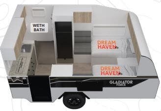 View 2027 Dreamhaven RV Gladiator Force Single Bed complete specs and manufacturer brochures