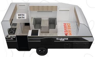 View 2027 Dreamhaven RV Gladiator Storm Double Bed complete specs and manufacturer brochures
